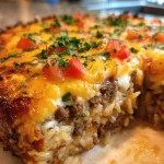 Cheesy Beef & Rice Casserole (Easy Family Meal!)