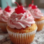 Cherry Vanilla Cupcakes with Buttercream Frosting