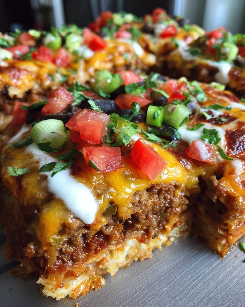 Loaded Beef Nacho Bake