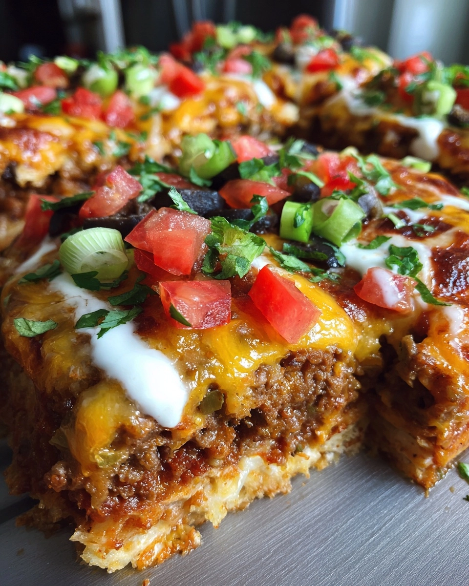 Loaded Beef Nacho Bake