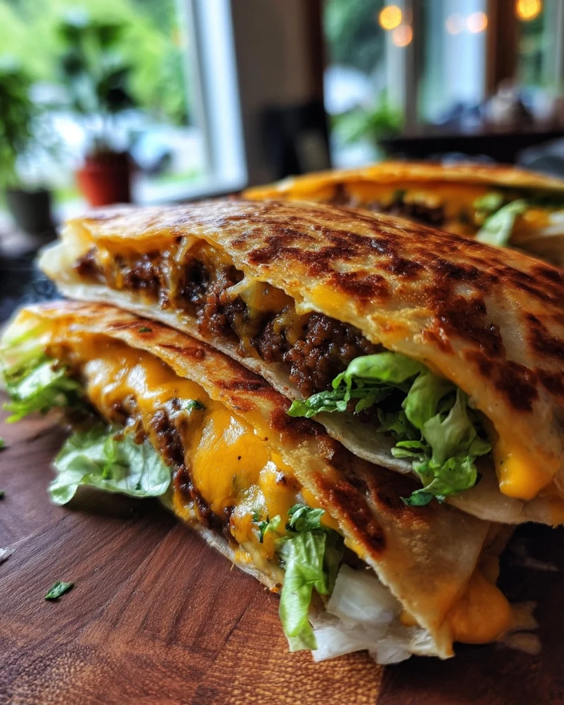 Smash Burger Quesadilla Melt