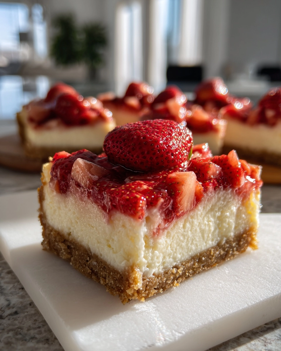 Strawberry Cheesecake Bars (Easy Crowd Pleaser!)