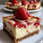 Strawberry Swirl Cheesecake Bars
