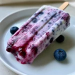 Blueberry Yogurt Dog Popsicles