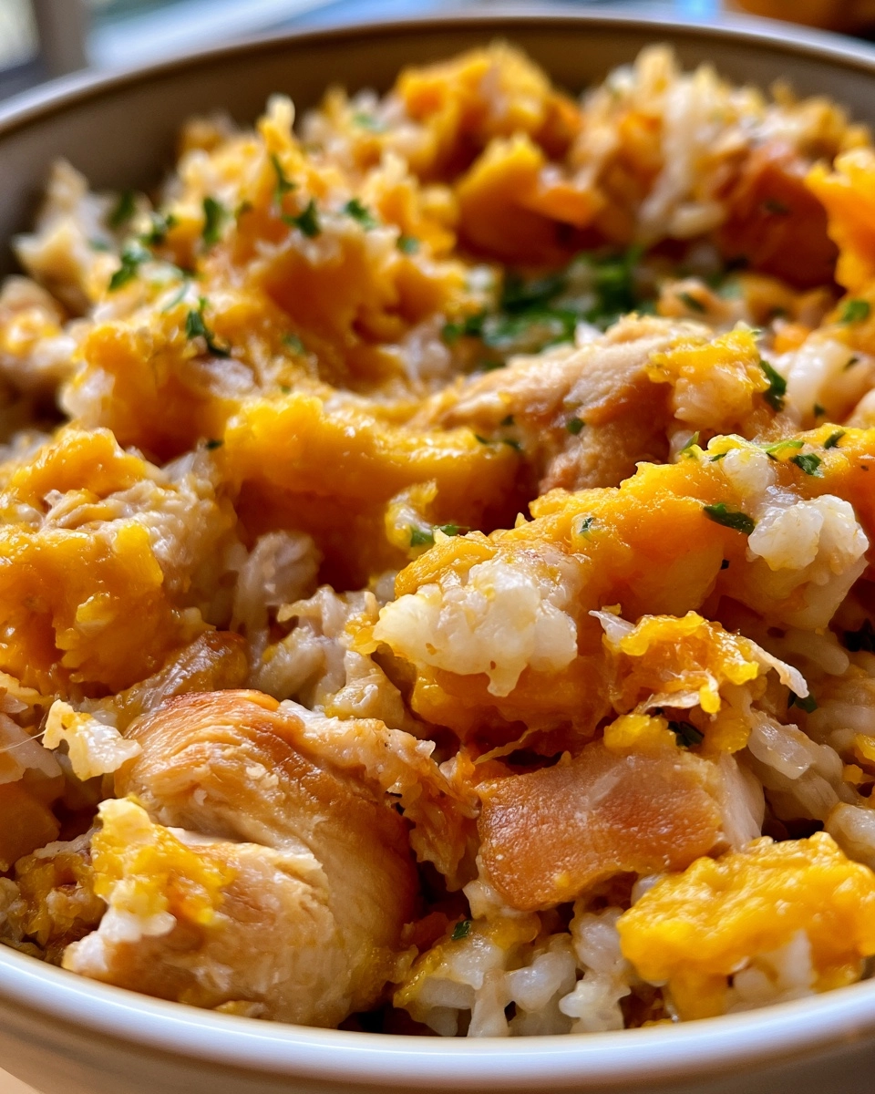 Chicken Rice Pumpkin Dog Bowl