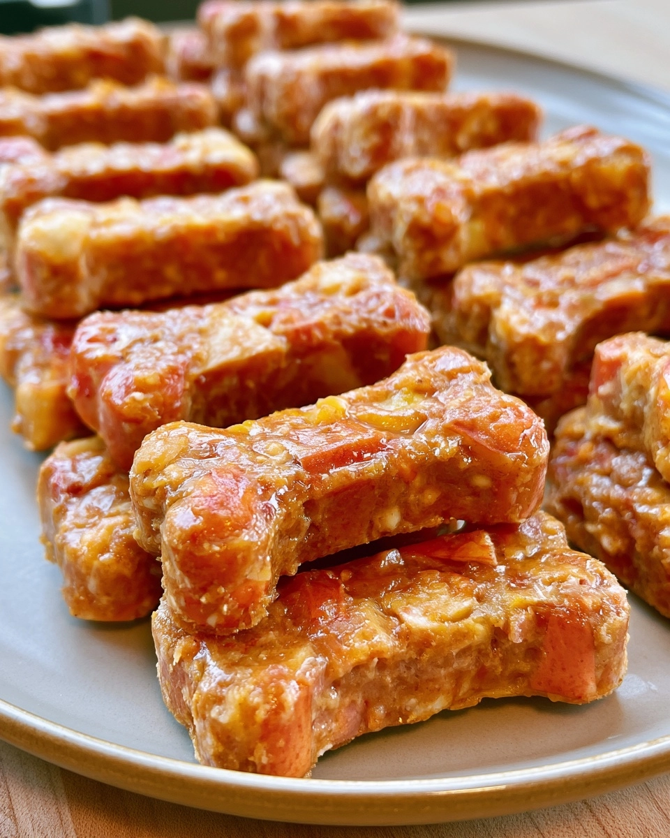Frozen Apple Peanut Butter Dog Treats