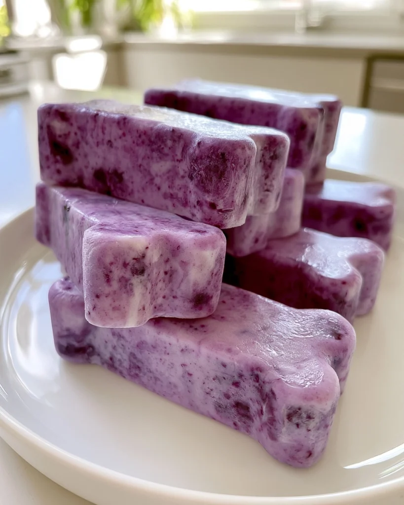Frozen Blueberry Yogurt Dog Treats