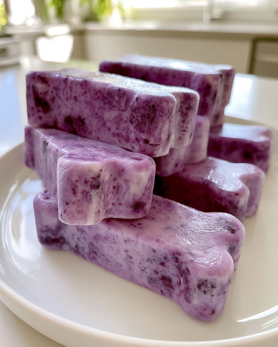 Frozen Blueberry Yogurt Dog Treats