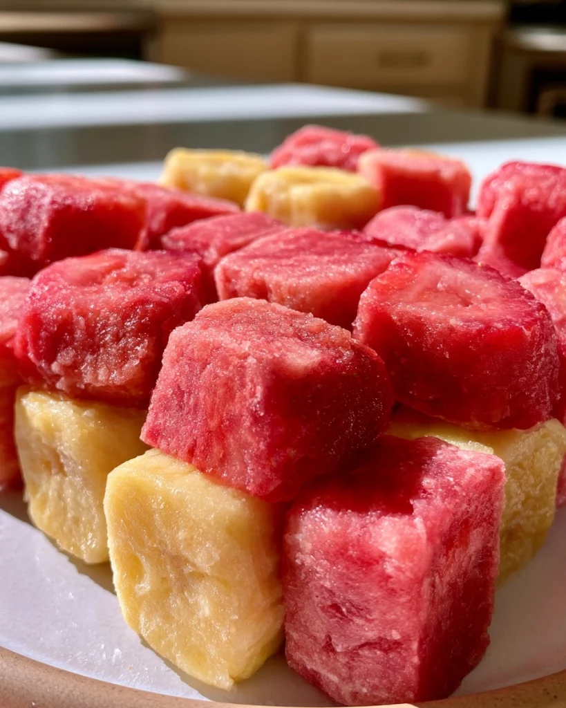 Frozen Strawberry Banana Dog Treats