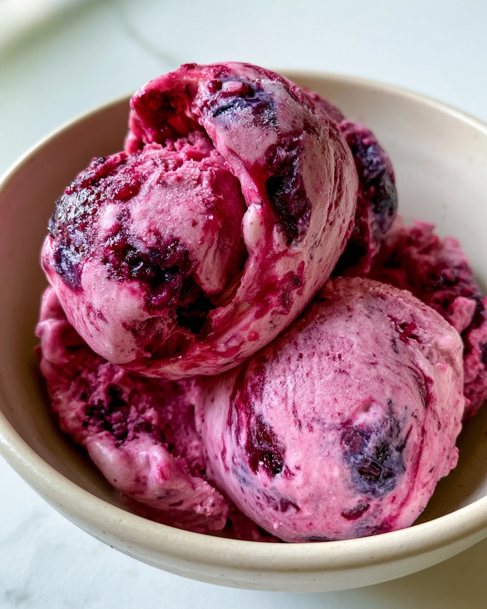 Homemade Blueberry Dog Ice Cream