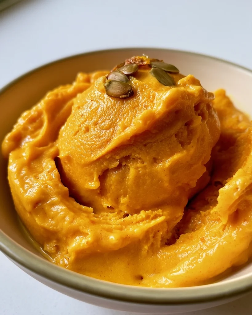 Homemade Pumpkin Dog Ice Cream