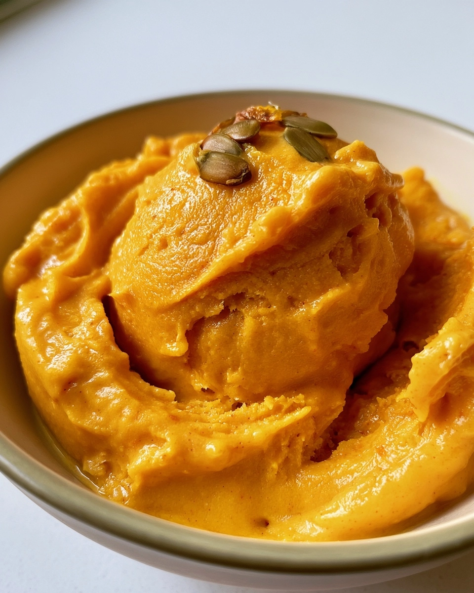 Homemade Pumpkin Dog Ice Cream