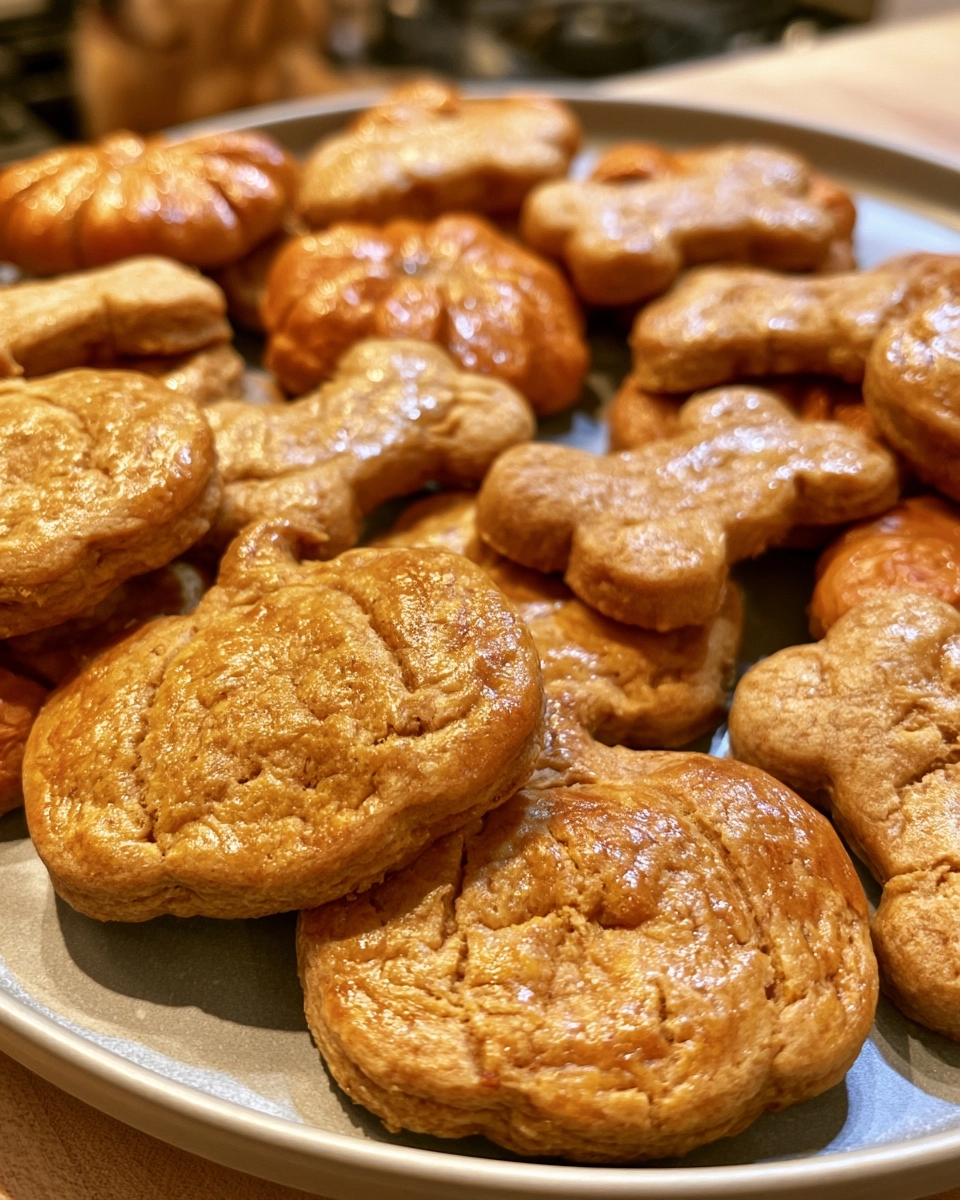 Pumpkin Chicken Dog Cookies