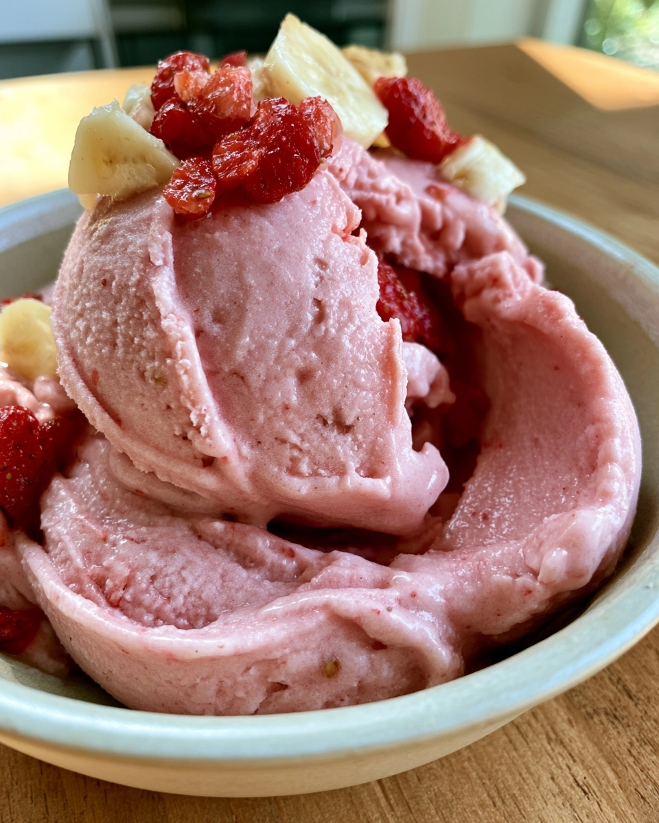 Strawberry Banana Dog Ice Cream