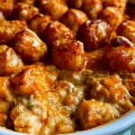 Buffalo Chicken Tater Tot Casserole