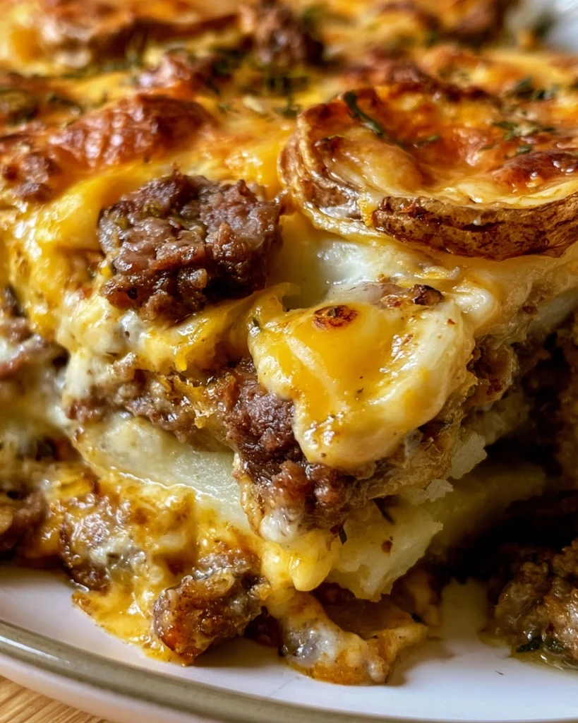 Cheesy Beef and Potato Casserole