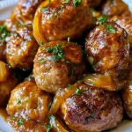French Onion Meatballs