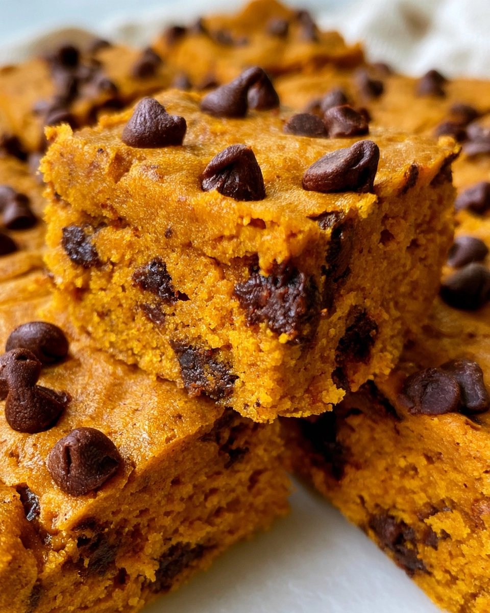 Healthy Pumpkin Chocolate Chip Bars