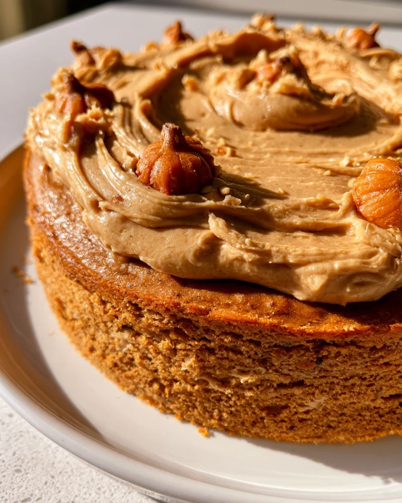 Pumpkin Peanut Butter Dog Birthday Cake