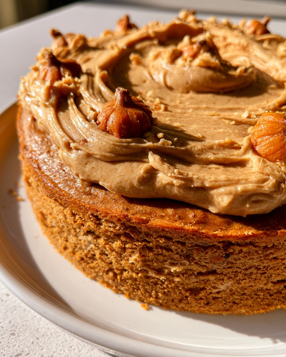 Pumpkin Peanut Butter Dog Birthday Cake
