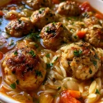 Turkey Meatball Orzo Soup