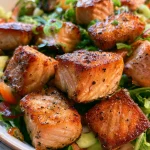 Air Fryer Salmon Bites Bowl