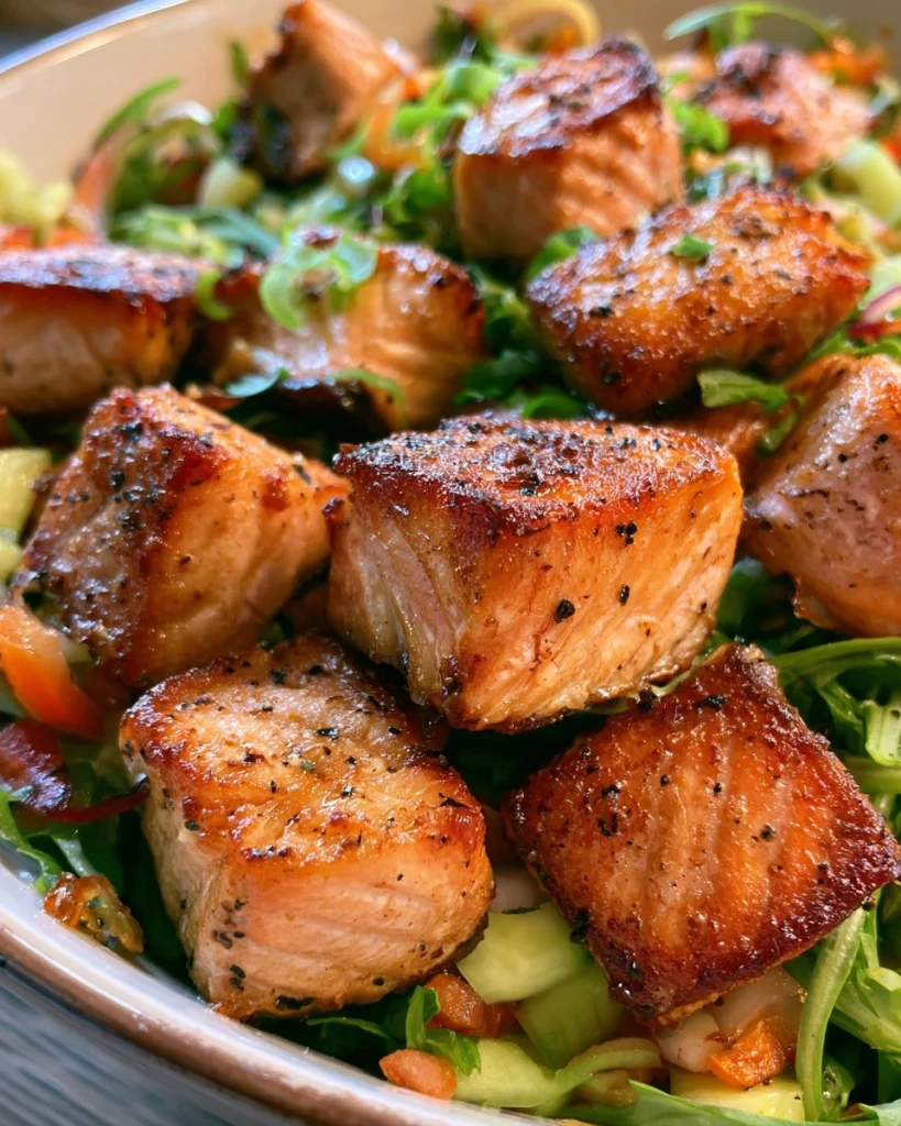 Air Fryer Salmon Bites Bowl