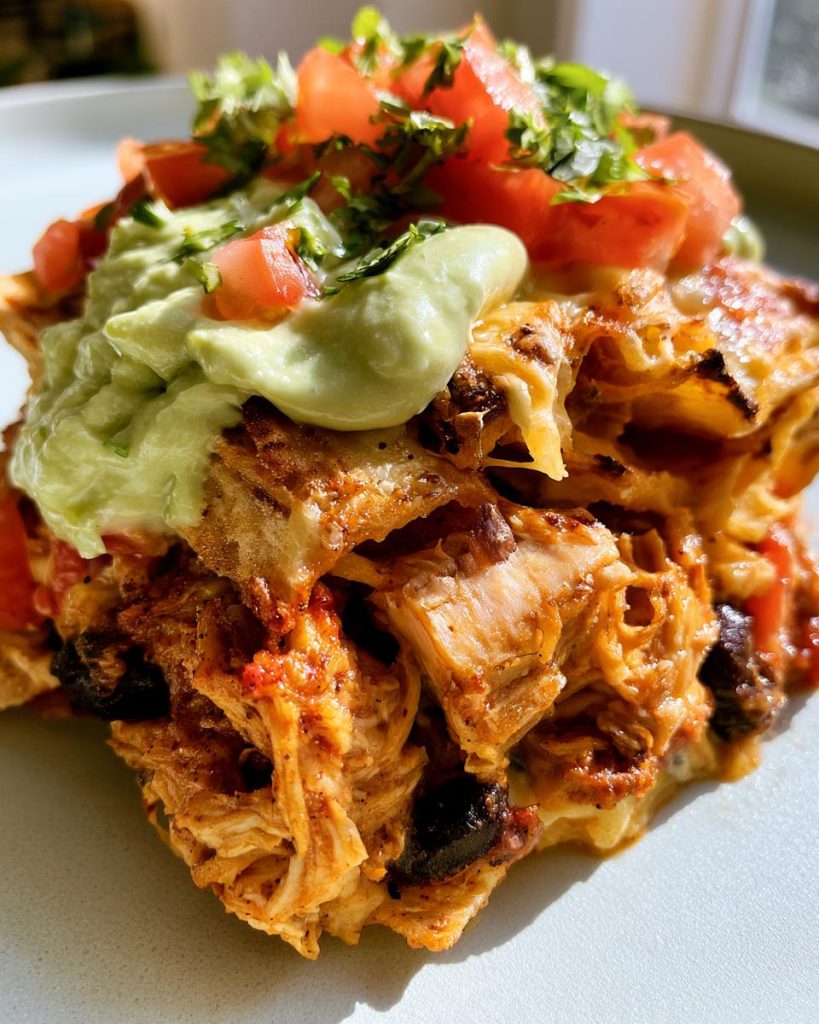 Budget Friendly Rotisserie Chicken Taco Bake