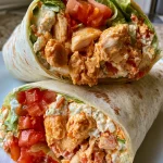 Buffalo Chicken Cottage Cheese Wraps