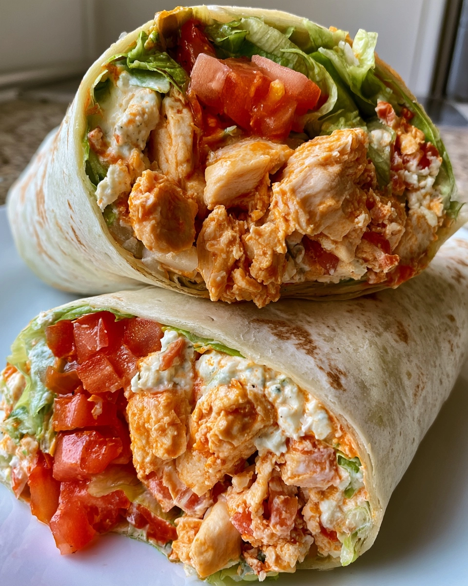 Buffalo Chicken Cottage Cheese Wraps