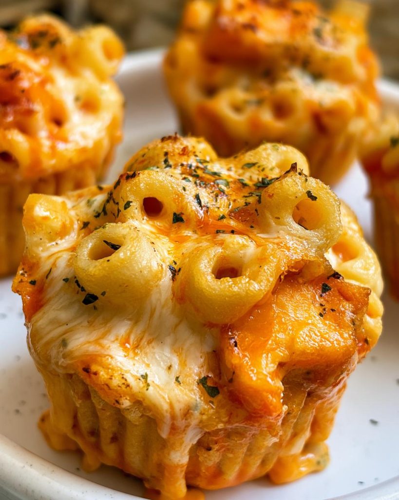 Buffalo Chicken Mac and Cheese Cups
