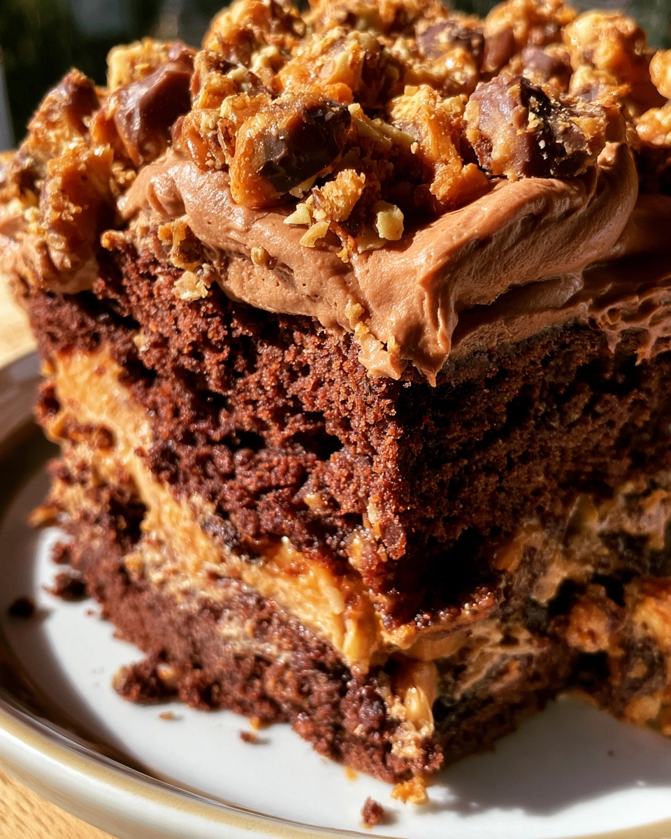 Butterfinger Poke Cake