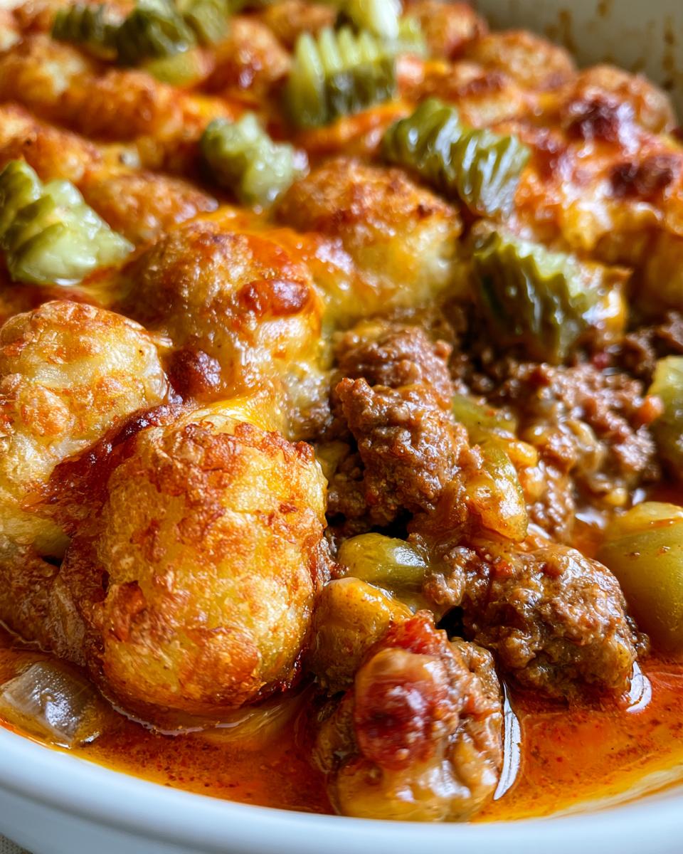 Cheeseburger Tater Tot Casserole
