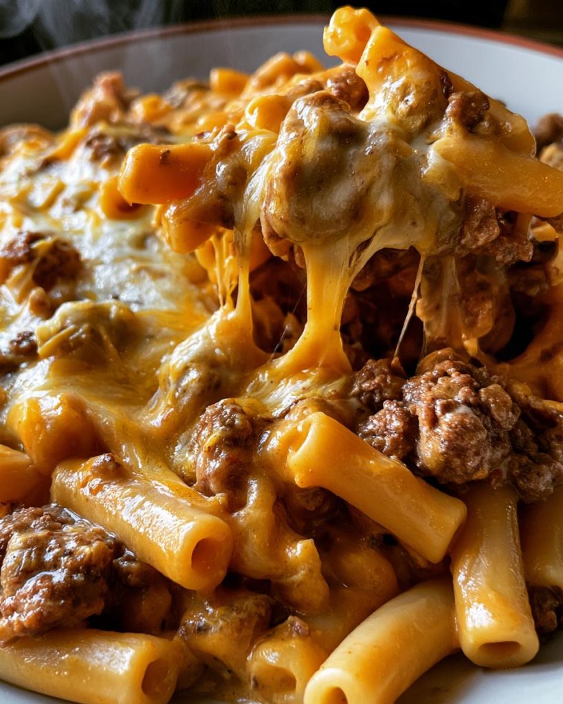 Cheesy Ground Beef Pasta