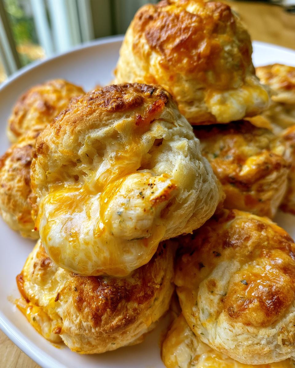 Cheesy Ranch Chicken Biscuit Bombs