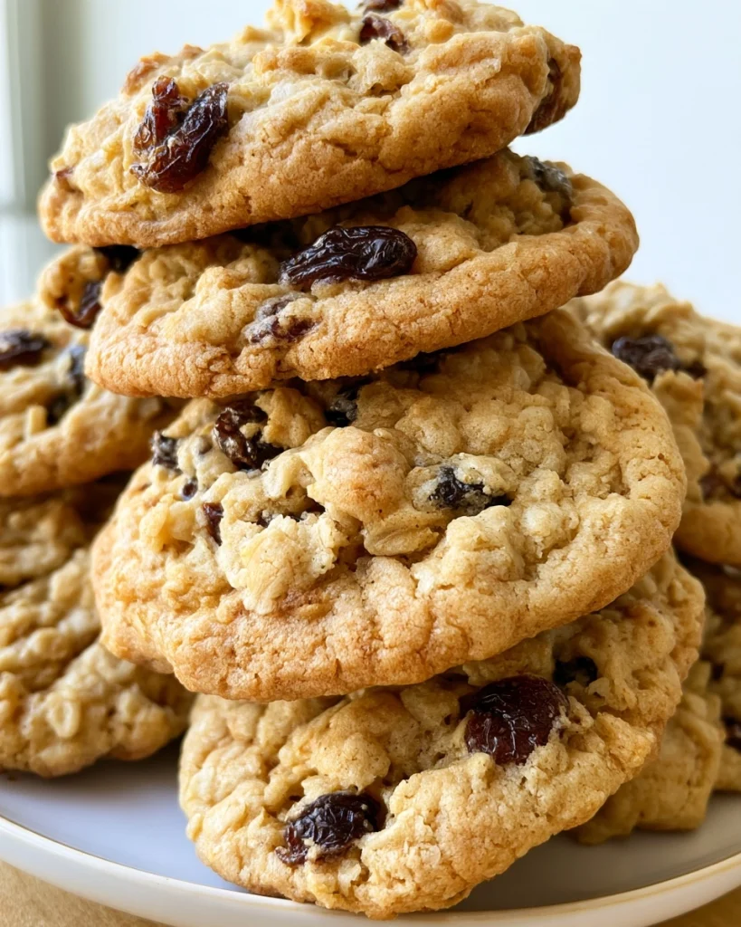 Chewy Oatmeal Raisin Cookies