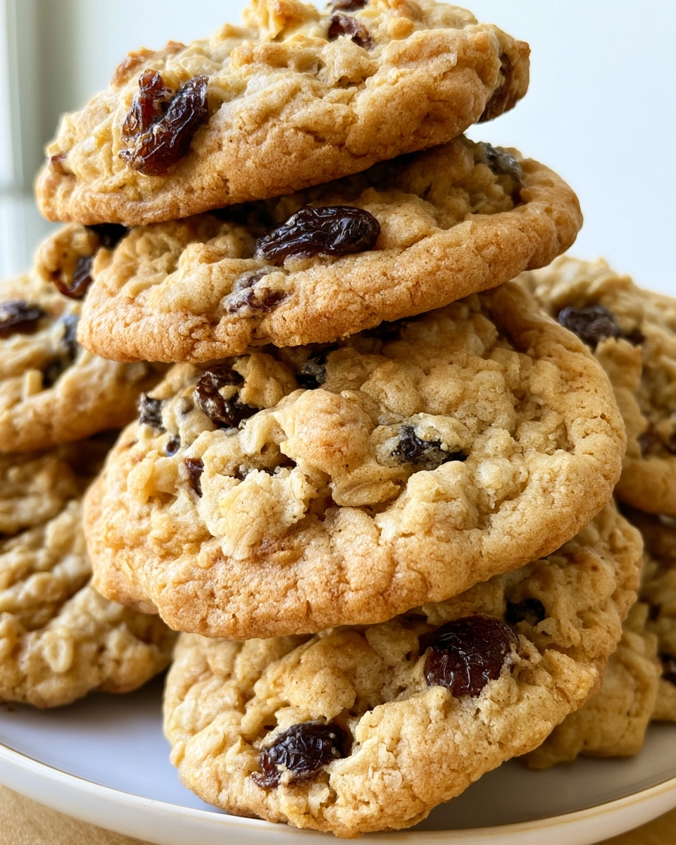Chewy Oatmeal Raisin Cookies