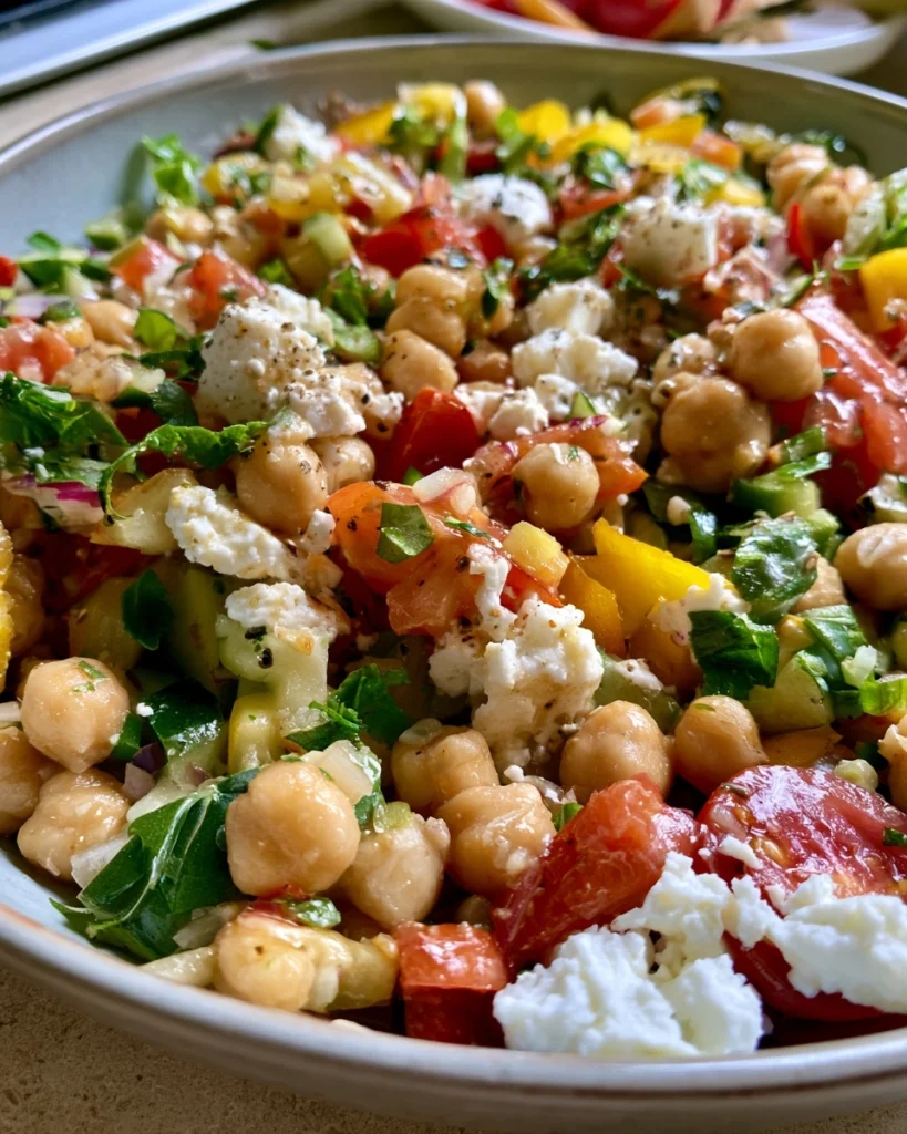 Chickpea Feta Crunch Salad