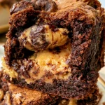 Cookie Dough Stuffed Brownies