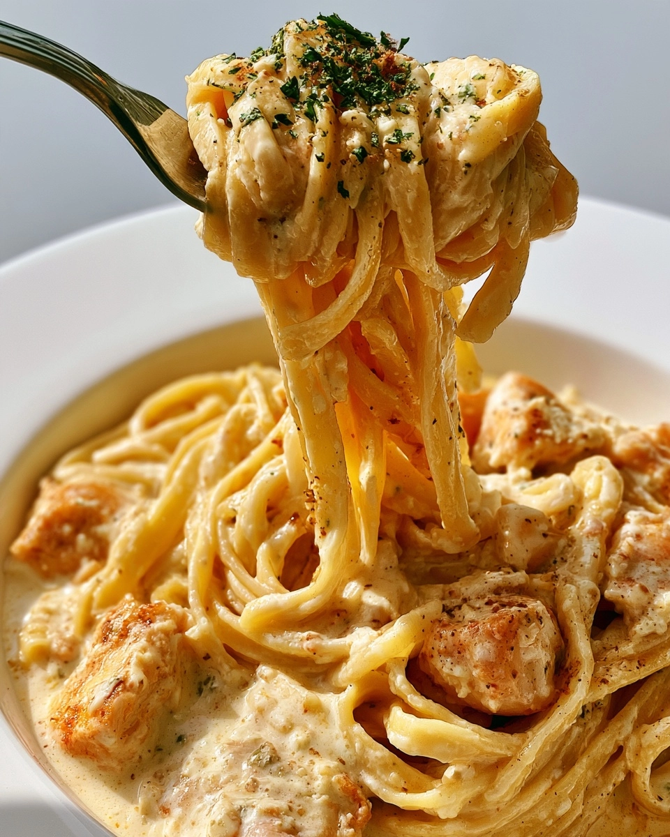 Cottage Cheese Alfredo Chicken Pasta