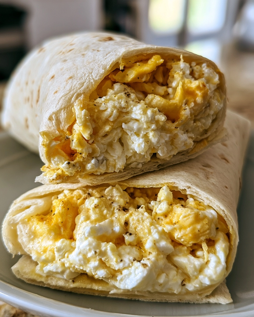 Cottage Cheese Egg White Breakfast Wrap