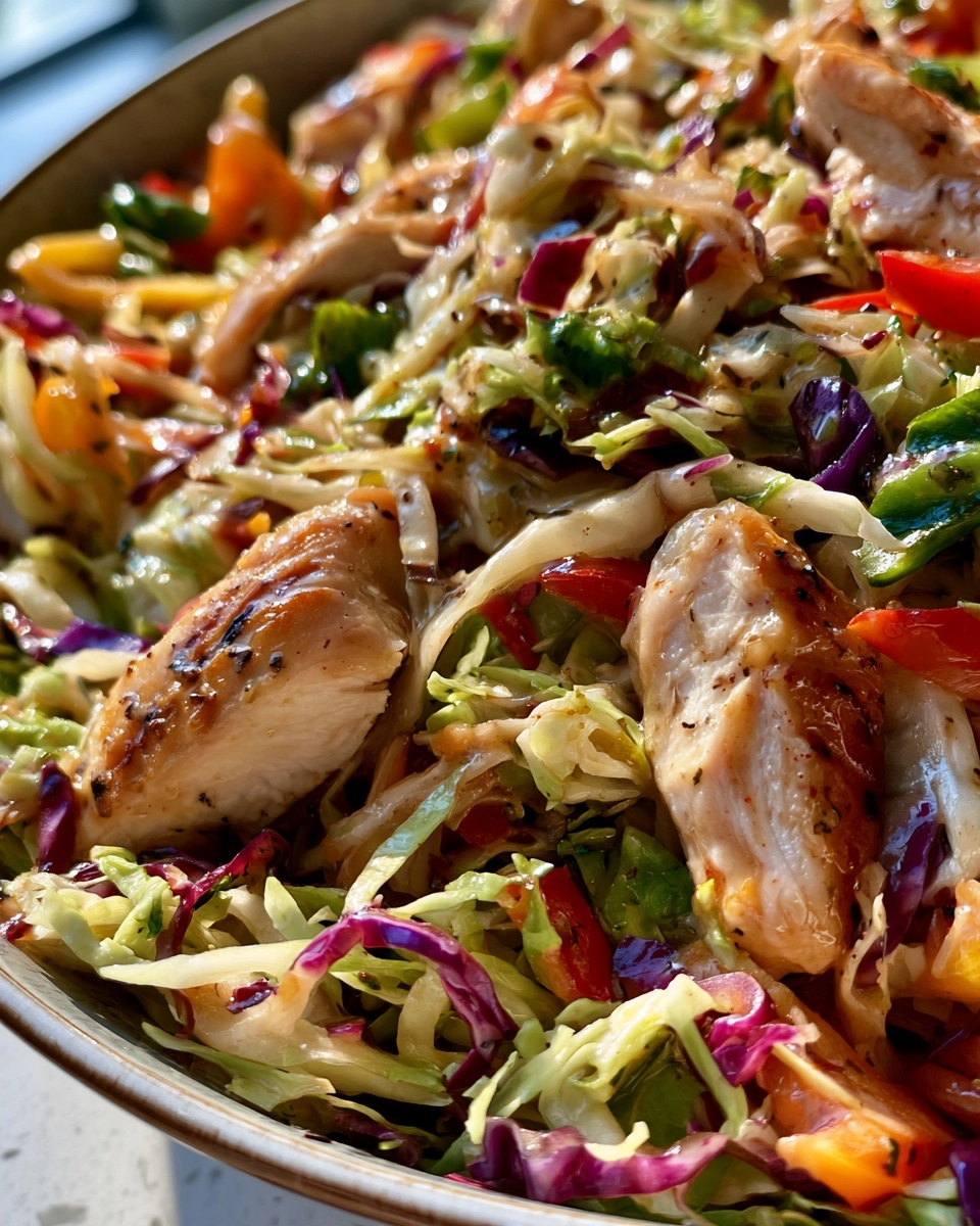 Crunchy Cabbage Chicken Salad
