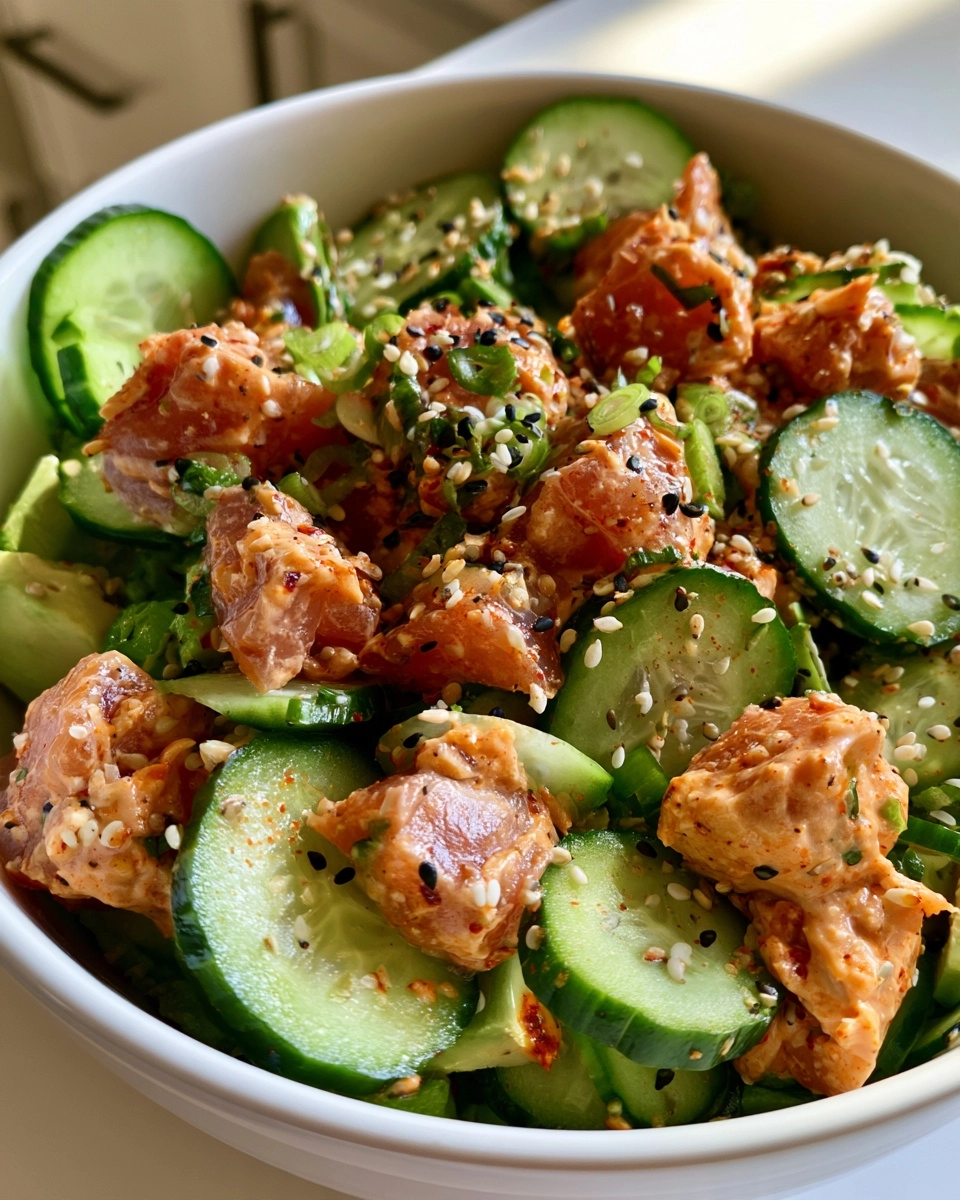 Crunchy Cucumber Tuna Sushi Bowls