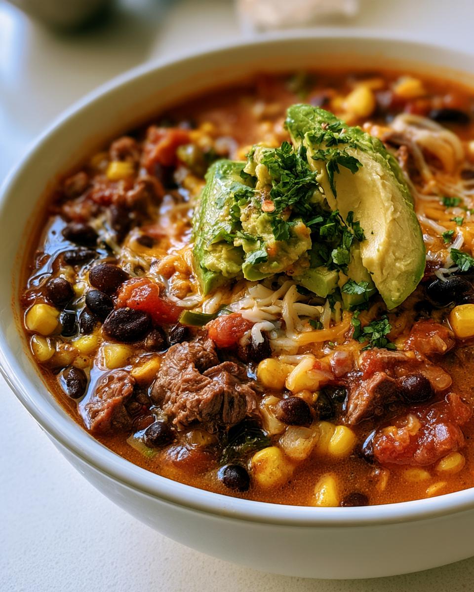 Easy Beef Taco Soup