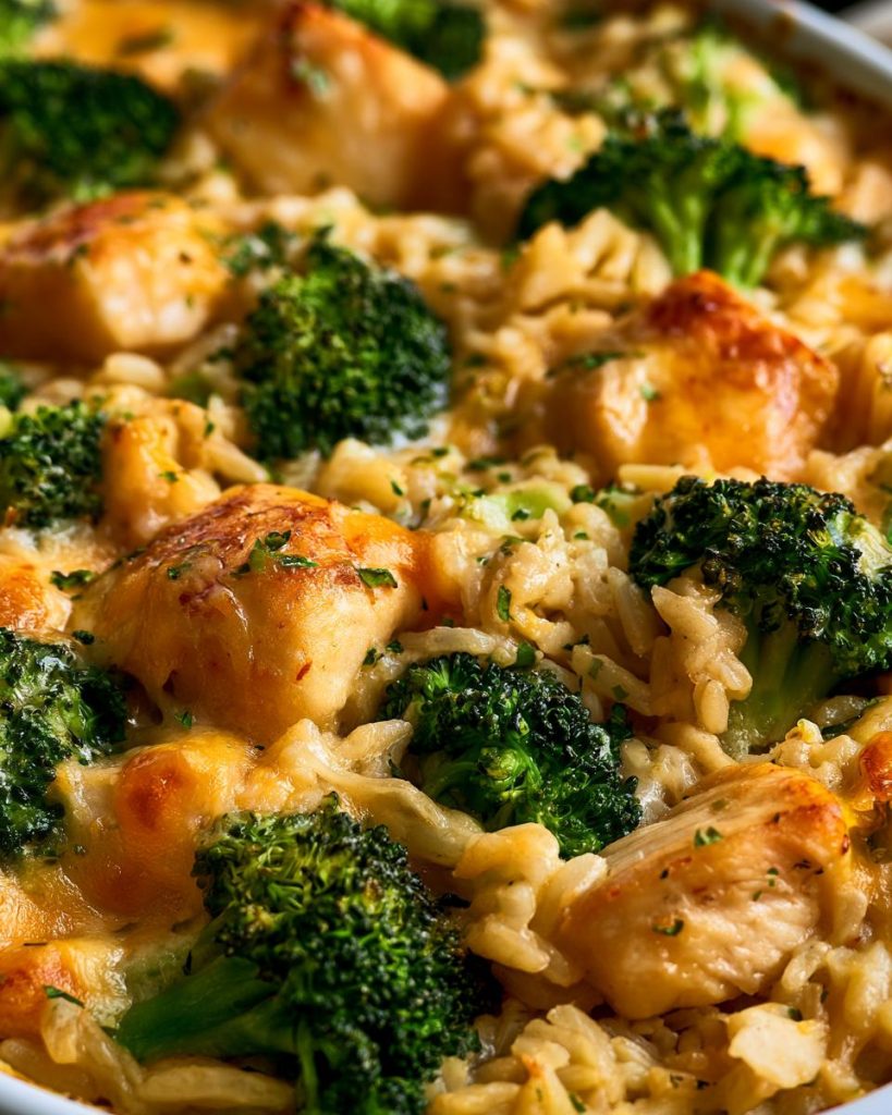 Easy Chicken Broccoli Rice Casserole