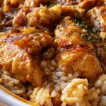 French Onion Chicken Rice Bake