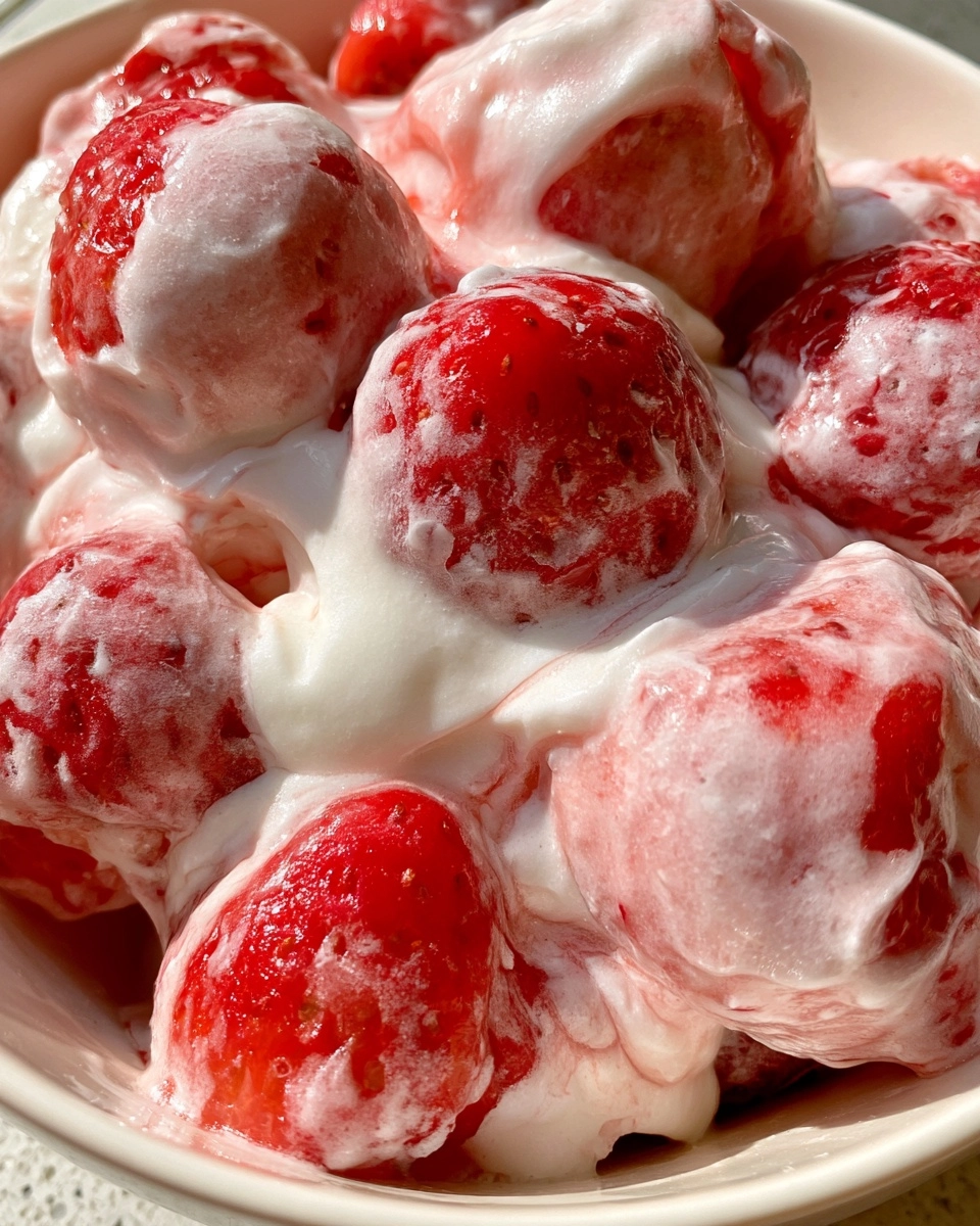 Frozen Yogurt Strawberry Clusters