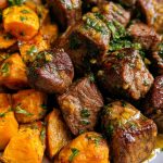 Garlic Butter Steak Bites with Sweet Potatoes