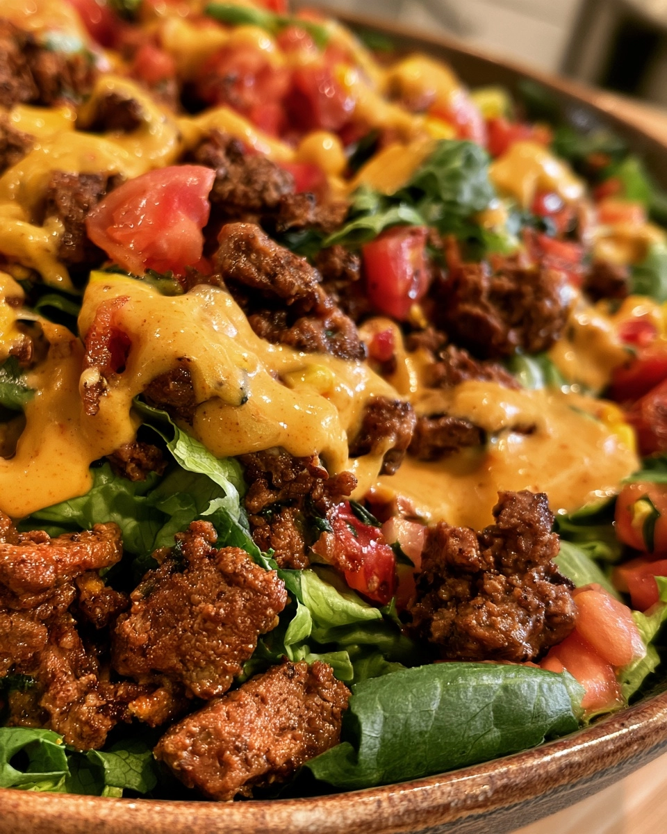 High Protein Cheeseburger Bowl