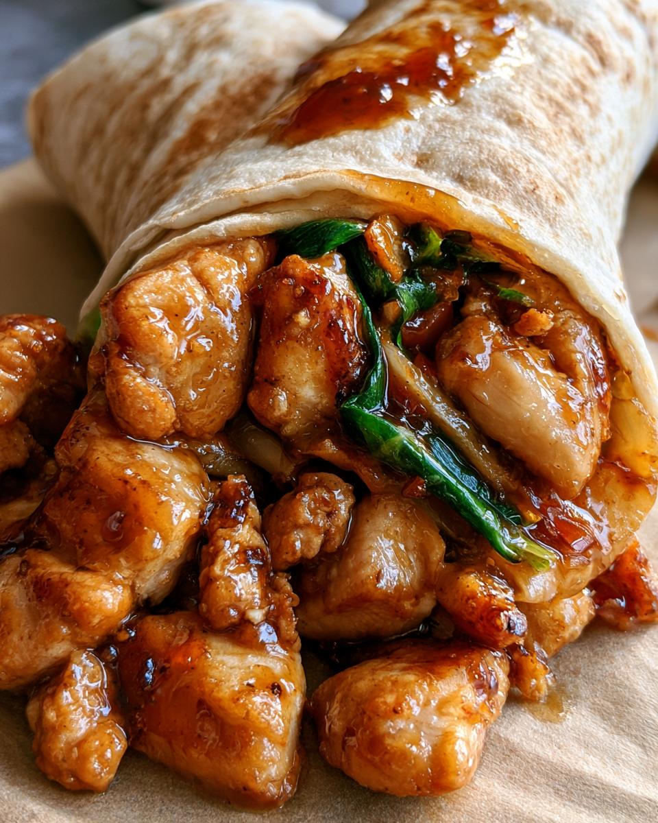 Honey Garlic Chicken Crunch Wraps